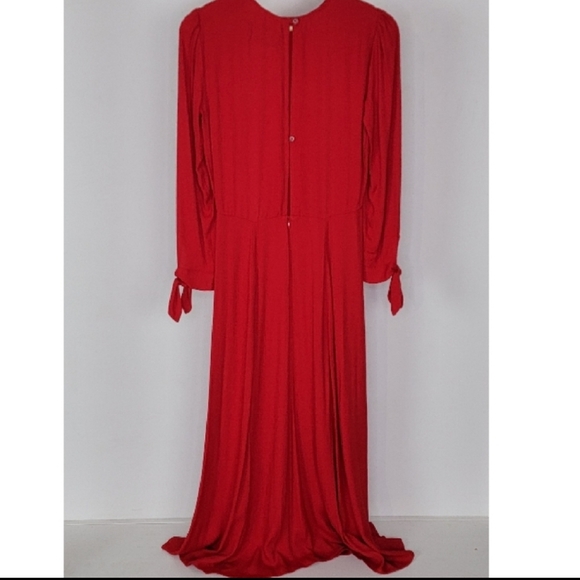 Reformation Zelda Dress Midi Length Red Size 0 New - Picture 4 of 12